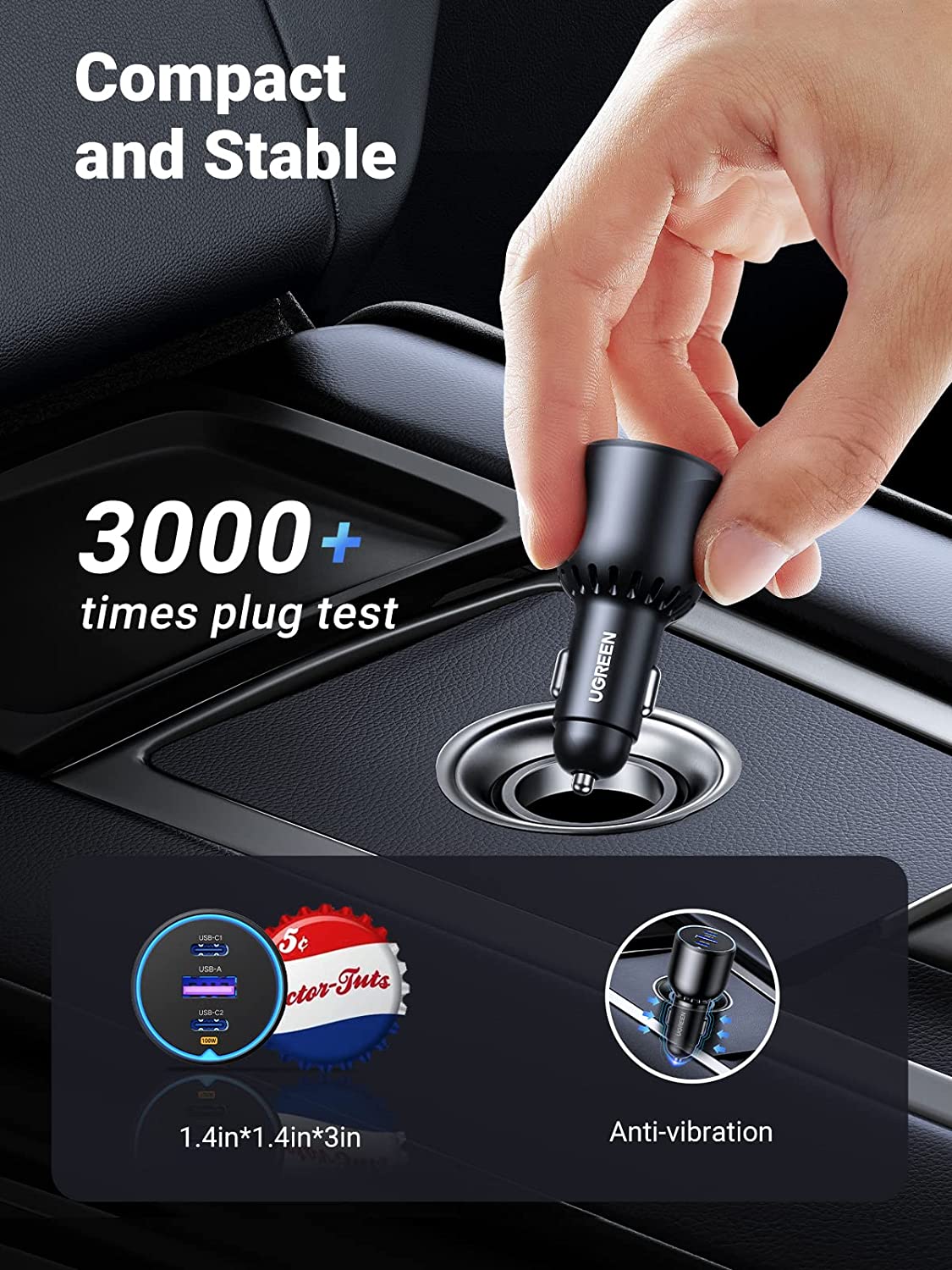 UGREEN 130W USB-C Car Charger