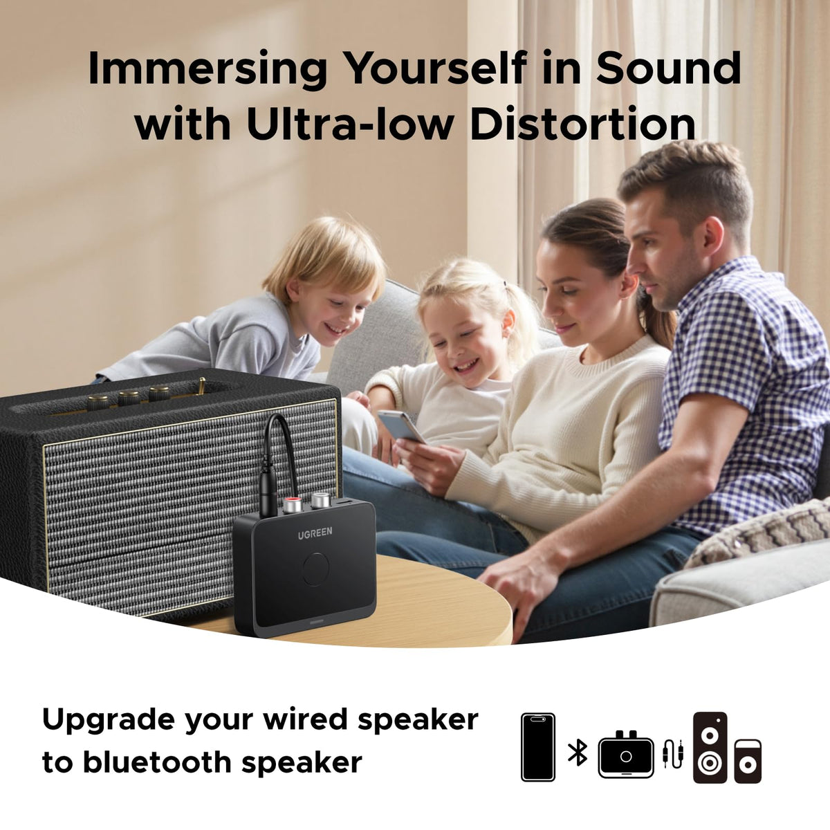 UGREEN Bluetooth 60 Audio Receiver with LDAC